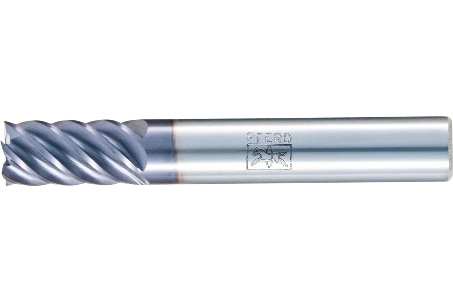 Picture of Pferd Square End Mill, 6 flutes, 3/8" Dia, 3/4" APMX, 2-1/2" OAL, cylindrical shank